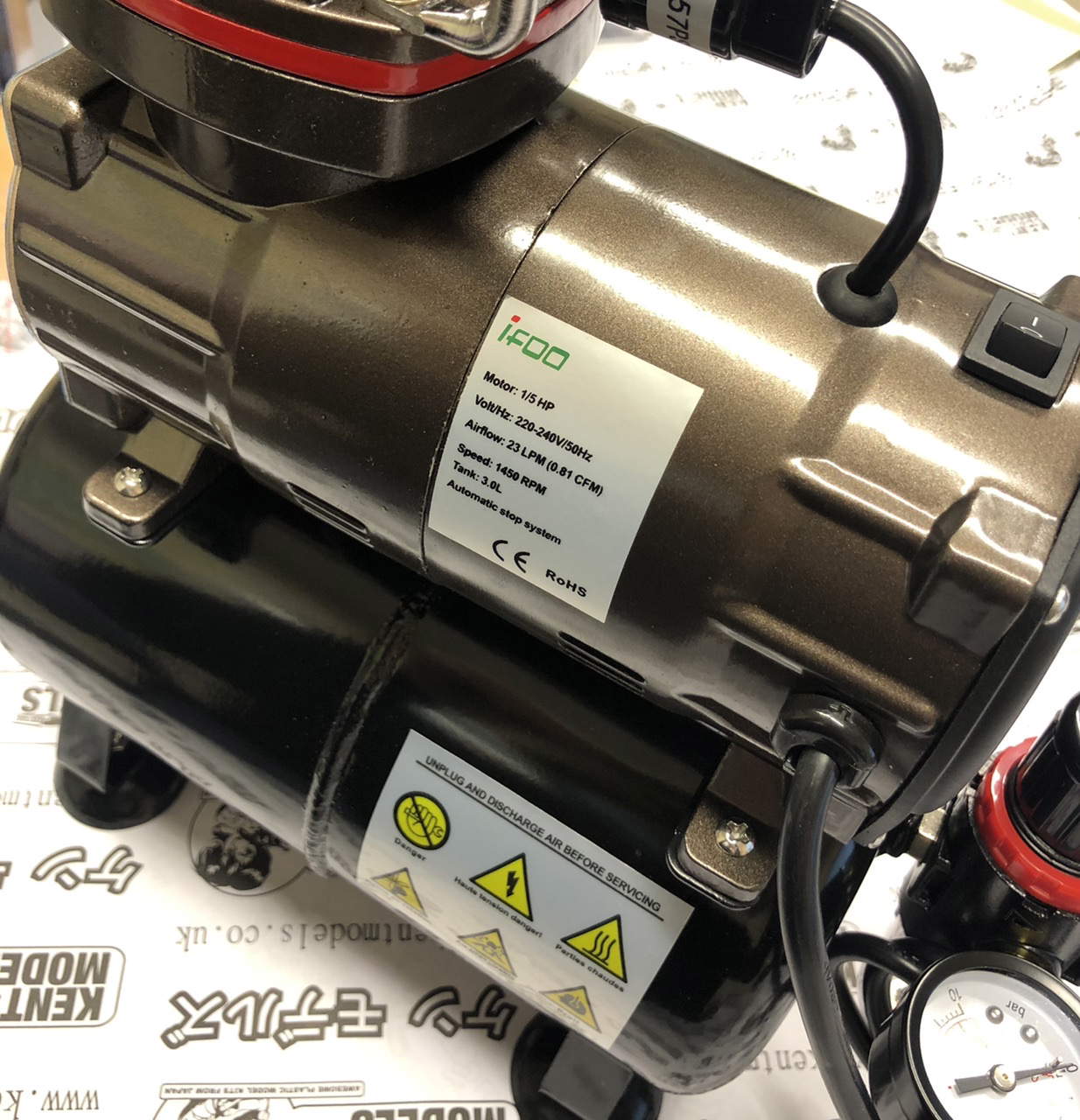 Kent Models Hyper Airbrush and Compressor SET For Painting Models - Image 5