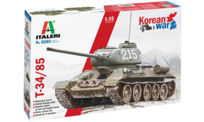 1:35 Scale Italeri T-34/85 Korean War Tank Model Kit with Photo Etched Fret