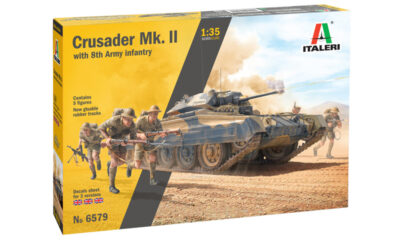 1:35 Scale Italeri Crusader MK II With 8th Army Infantry Model Kit